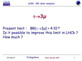 LHCb MC data analysis