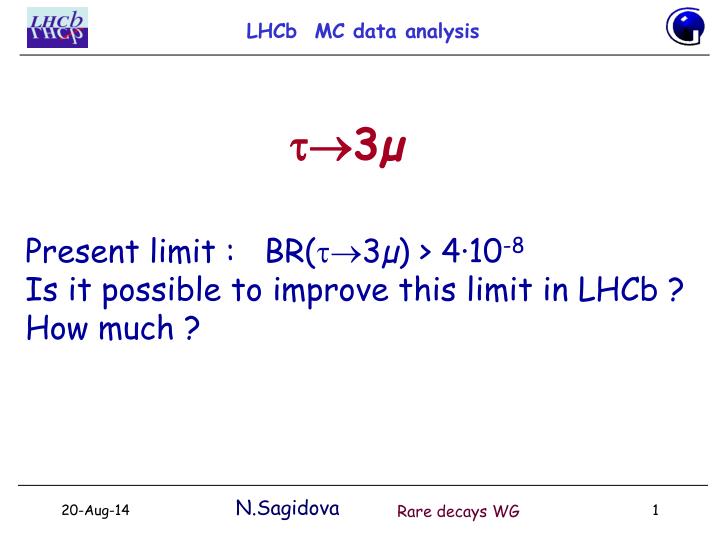 lhcb mc data analysis