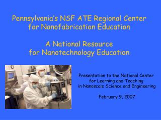 Presentation to the National Center for Learning and Teaching
