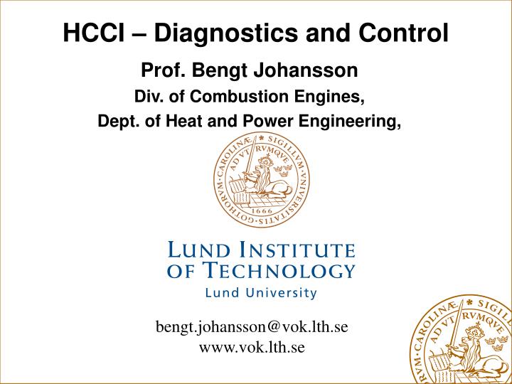 hcci diagnostics and control