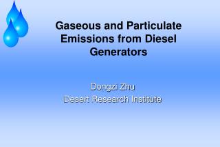 Gaseous and Particulate Emissions from Diesel Generators