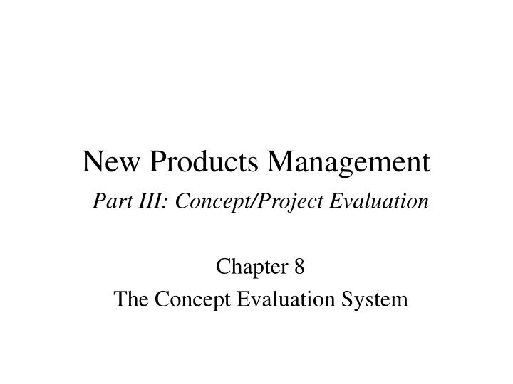 new products management