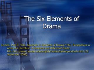 The Six Elements of Drama