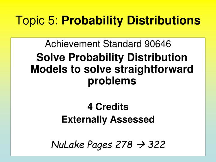topic 5 probability distributions