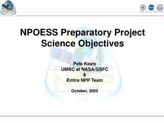 NPOESS Preparatory Project Science Objectives