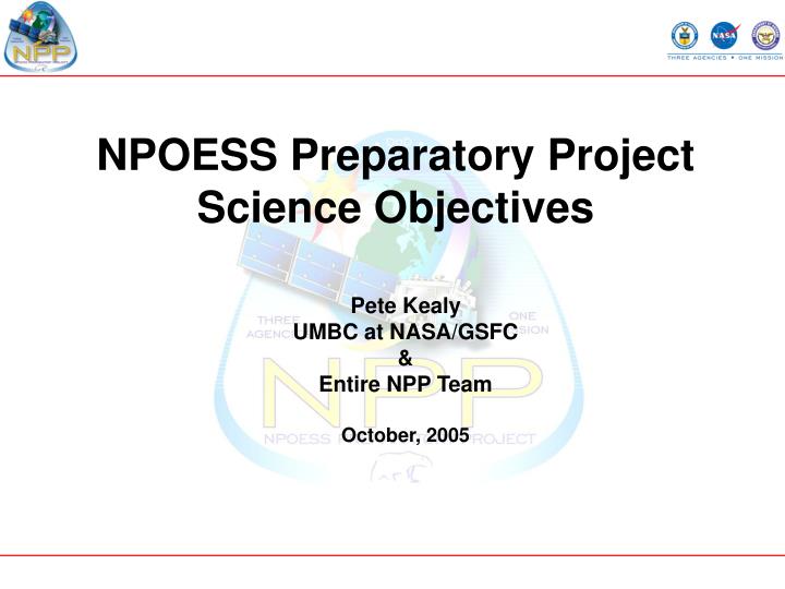 npoess preparatory project science objectives