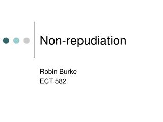 Non-repudiation