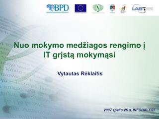 nuo mokymo med iagos rengimo it gr st mokym si