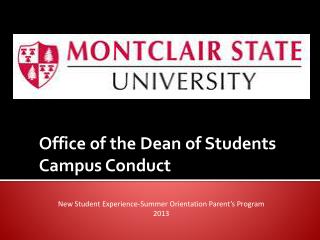 Office of the Dean of Students Campus Conduct