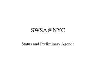 SWSA@NYC