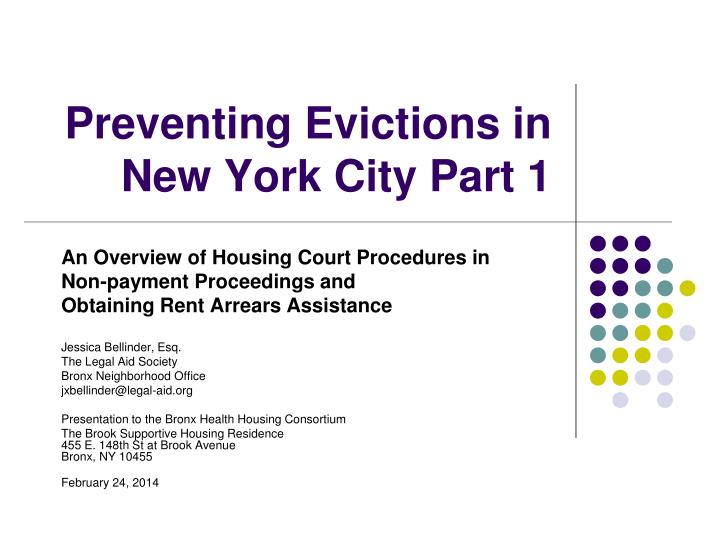 preventing evictions in new york city part 1