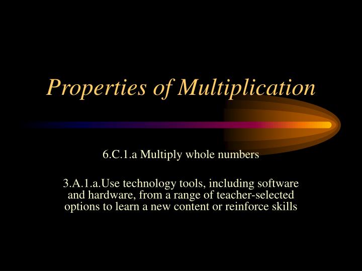 properties of multiplication