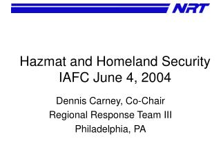 Hazmat and Homeland Security IAFC June 4, 2004