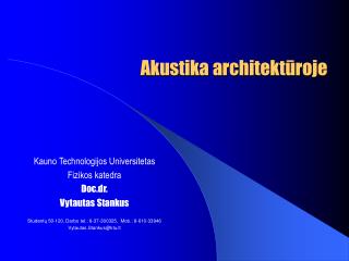 akustika architekt roje