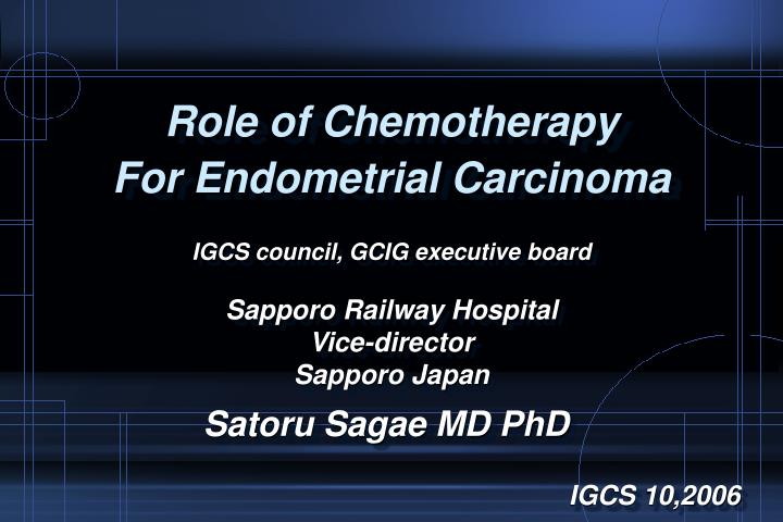 role of chemotherapy for endometrial carcinoma