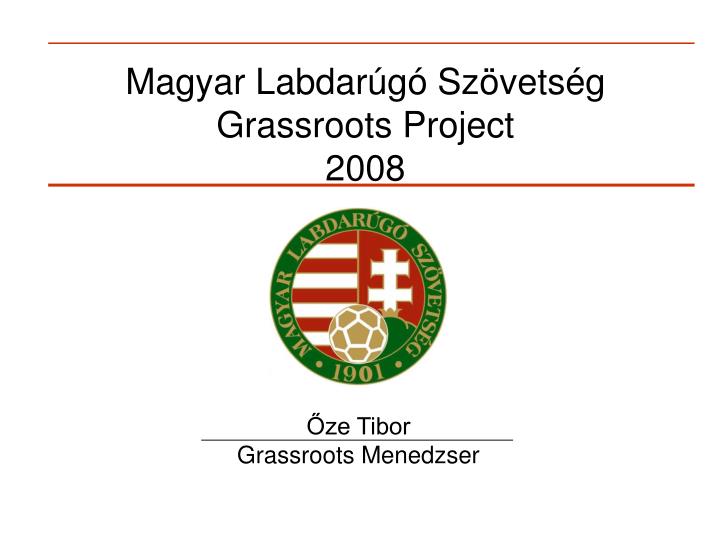 magyar labdar g sz vets g grassroots project 2008