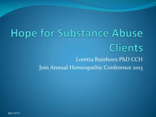 Hope for Substance Abuse Clients