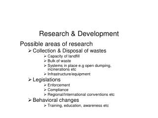 Research &amp; Development