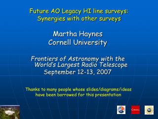 Future AO Legacy HI line surveys: Synergies with other surveys