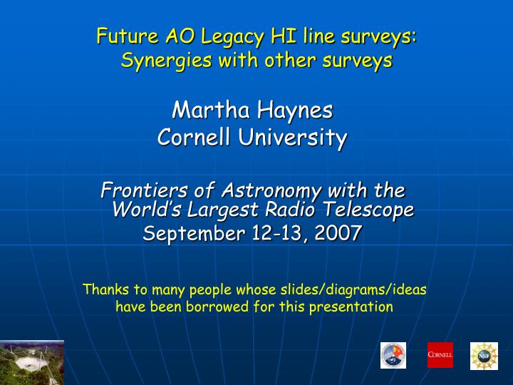 future ao legacy hi line surveys synergies with other surveys