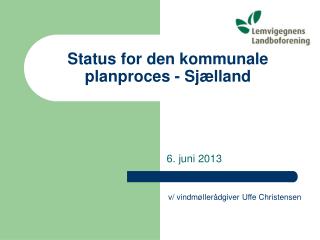 Status for den kommunale planproces - Sjælland
