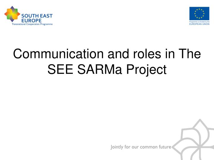 communication and roles in the see sarma project