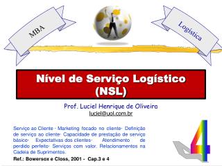 n vel de servi o log stico nsl