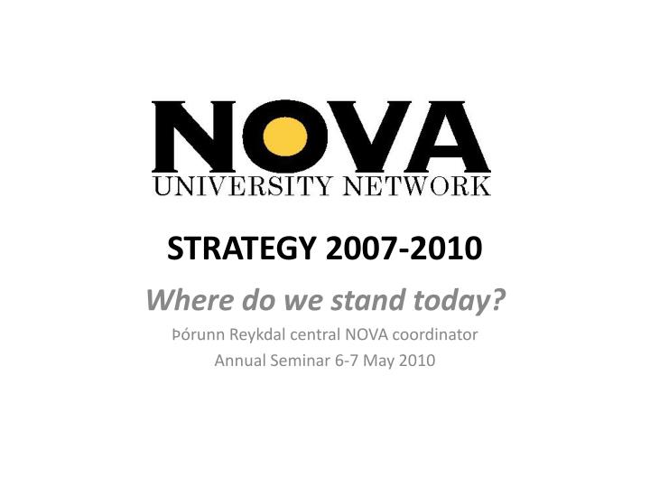 strategy 2007 2010