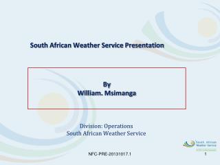 South African Weather Service Presentation