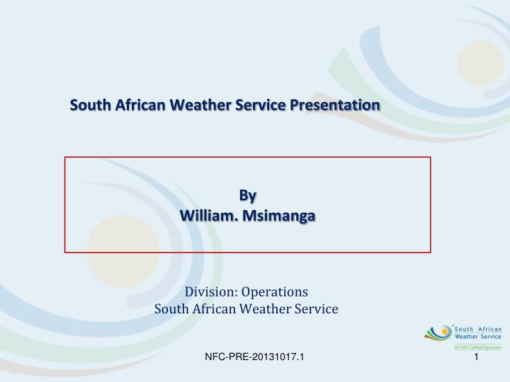 south african weather service presentation