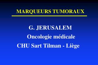 marqueurs tumoraux