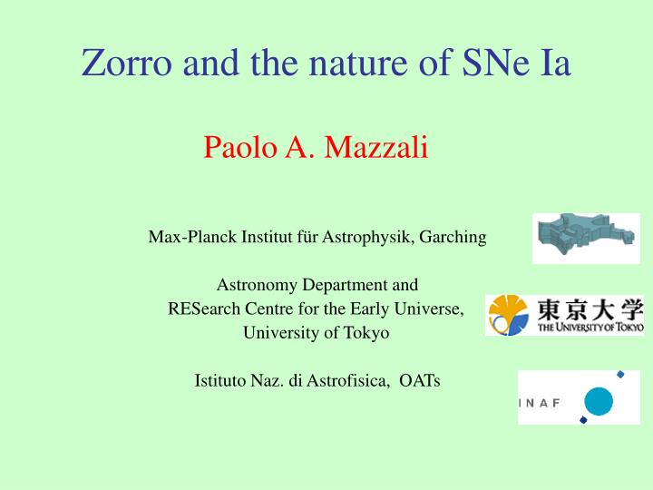 zorro and the nature of sne ia