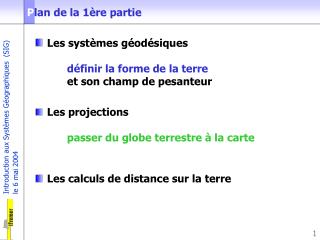 p lan de la 1 re partie