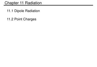 Chapter 11 Radiation