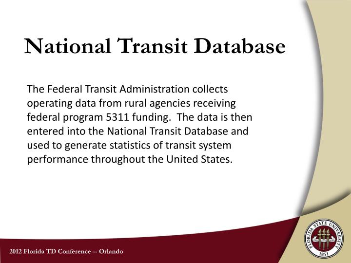 national transit database