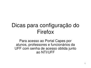 dicas para configura o do firefox