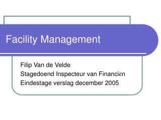 facility management