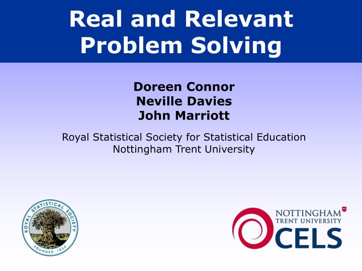 real and relevant problem solving