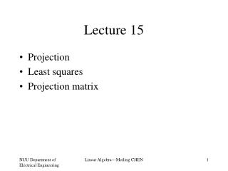 Lecture 15