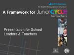 A Framework for - slide 1