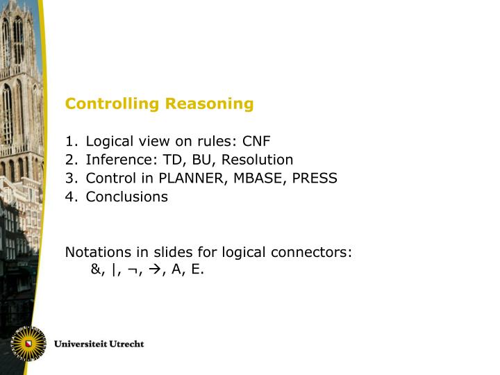 controlling reasoning