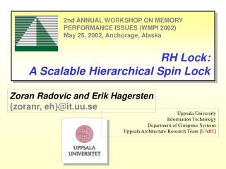 RH Lock: A Scalable Hierarchical Spin Lock