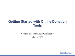 Getting Started with Online Donation Tools