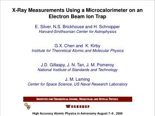 X-Ray Measurements Using a Microcalorimeter on an Electron Beam Ion Trap