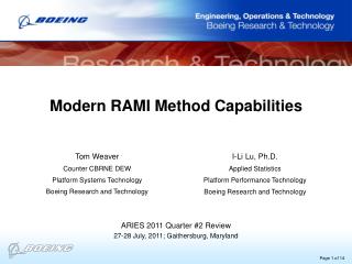 Modern RAMI Method Capabilities
