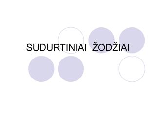 SUDU RTINIAI ŽODŽIAI