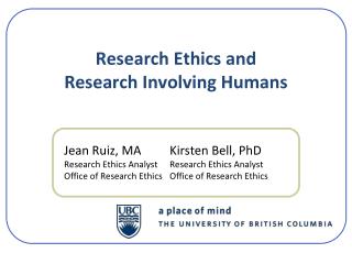 Research Ethics and Research Involving Humans