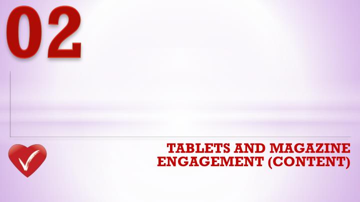 tablets and magazine engagement content