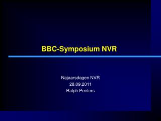 bbc symposium nvr