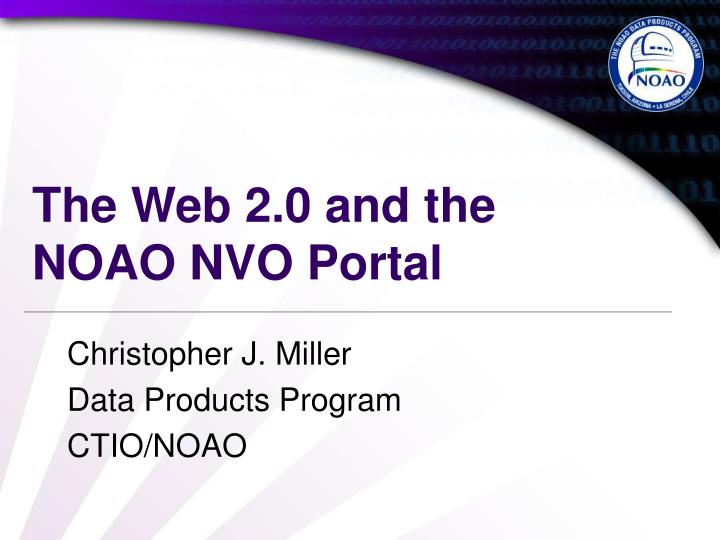 the web 2 0 and the noao nvo portal